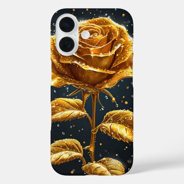 Goldene Rose Case-Mate iPhone Hülle (Rückseite)