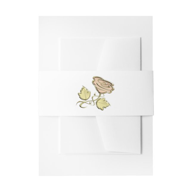 Goldene Rose Einladungsbanderole (Vorderseite Beispiel)