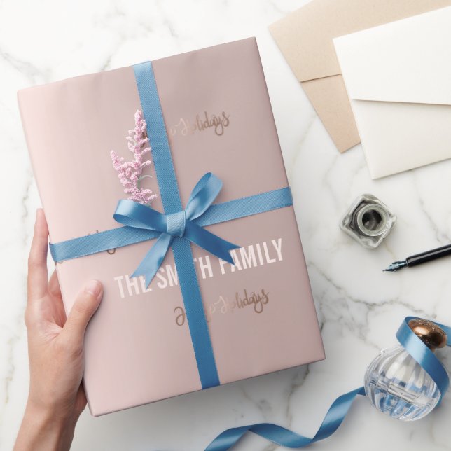 Goldene Rose Eleganz, Weihnachts-Party Wrapping Pa Geschenkpapier (Schenken)