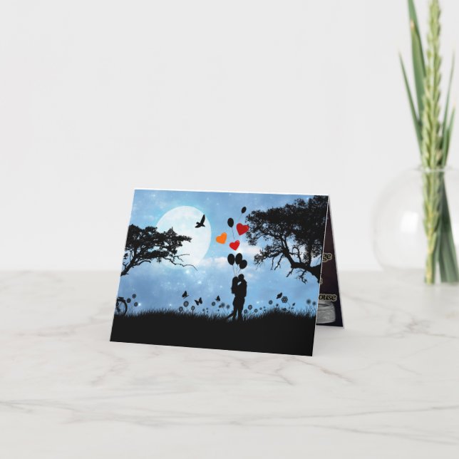 Goldene Rose geklappt Einladung (Vorderseite)