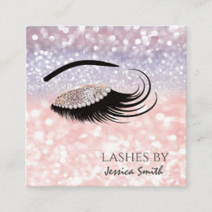 Goldene Rose, glänzend, vergoldet Quadratische Visitenkarte