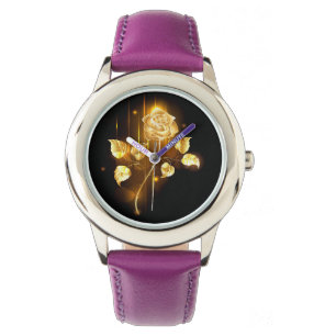 Goldene Rose ( gold rose ) Armbanduhr