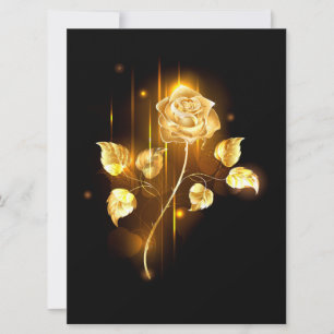 Goldene Rose ( gold rose ) Feiertagskarte
