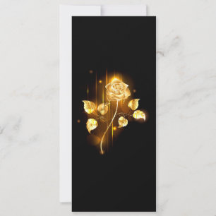 Goldene Rose ( gold rose ) Feiertagskarte
