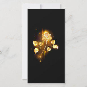 Goldene Rose ( gold rose ) Feiertagskarte