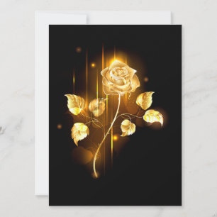 Goldene Rose ( gold rose ) Karte