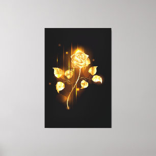Goldene Rose ( gold Rose ) Leinwanddruck