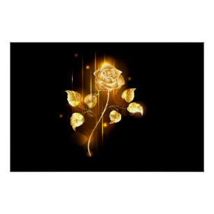 Goldene Rose ( gold rose ) Poster