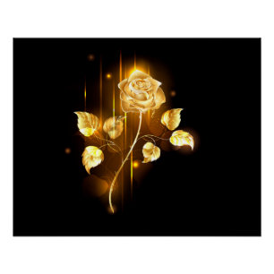Goldene Rose ( gold rose ) Poster