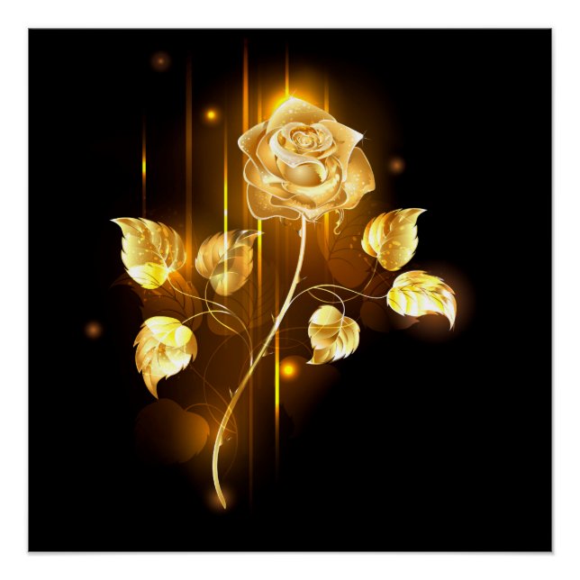 Goldene Rose ( gold rose ) Poster (Vorderseite)