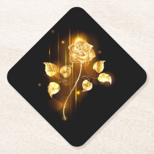 Goldene Rose ( gold rose ) Untersetzer