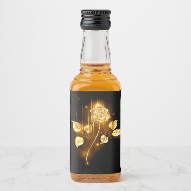 Goldene Rose (goldene Rose) Alkoholflaschenetikett (Vorderseite)