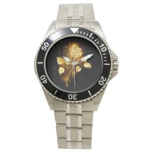 Goldene Rose (goldene Rose) Armbanduhr