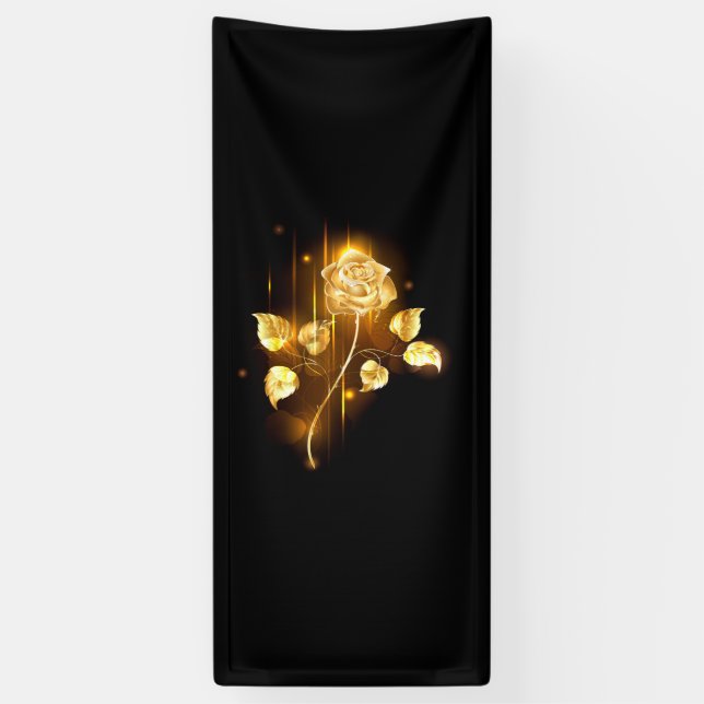Goldene Rose (goldene Rose) Banner (Vertikal)