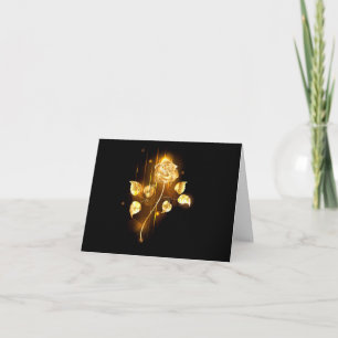 Goldene Rose (goldene Rose) Dankeskarte
