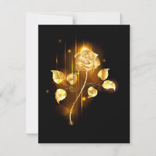 Goldene Rose (goldene Rose) Feiertagskarte