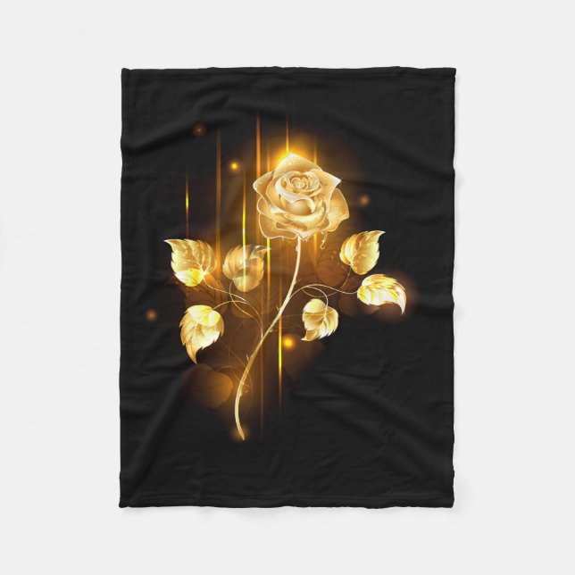 Goldene Rose (goldene Rose) Fleecedecke (Vorderseite)