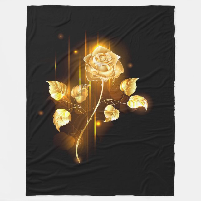 Goldene Rose (goldene Rose) Fleecedecke (Vorderseite)