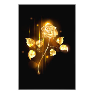 Goldene Rose (goldene Rose) Fotodruck
