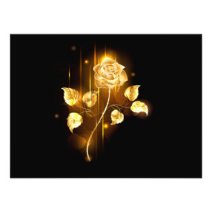 Goldene Rose (goldene Rose) Fotodruck