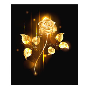 Goldene Rose (goldene Rose) Fotodruck