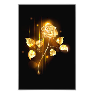 Goldene Rose (goldene Rose) Fotodruck