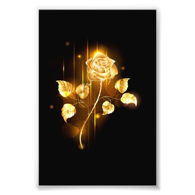 Goldene Rose (goldene Rose) Fotodruck (Vorne)