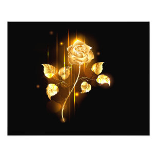 Goldene Rose (goldene Rose) Fotodruck