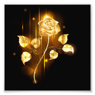 Goldene Rose (goldene Rose) Fotodruck