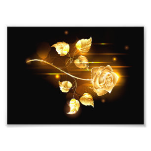 Goldene Rose (goldene Rose) Fotodruck