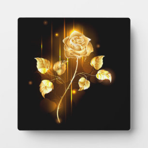 Goldene Rose (goldene Rose) Fotoplatte