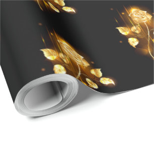Goldene Rose (goldene Rose) Geschenkpapier