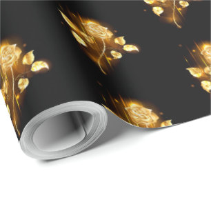 Goldene Rose (goldene Rose) Geschenkpapier