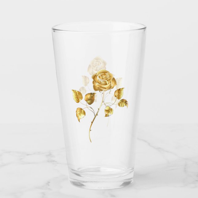 Goldene Rose (goldene Rose) Glas (Vorderseite)