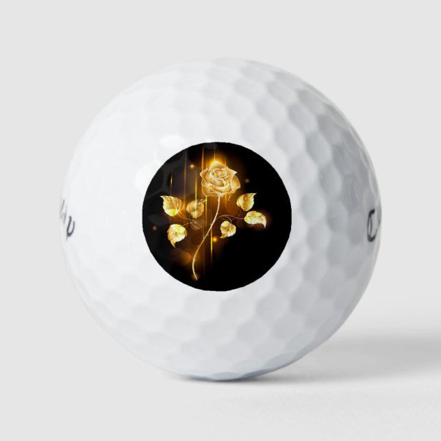 Goldene Rose (goldene Rose) Golfball (Vorderseite)