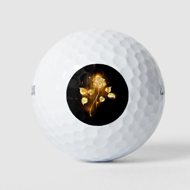 Goldene Rose (goldene Rose) Golfball (Vorderseite)