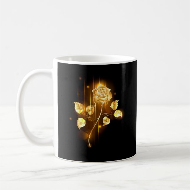 Goldene Rose (goldene Rose) Kaffeetasse (Links)