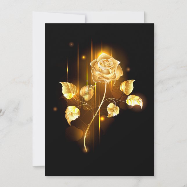 Goldene Rose (goldene Rose) Karte (Vorderseite)