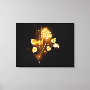 Goldene Rose (goldene Rose) Leinwanddruck