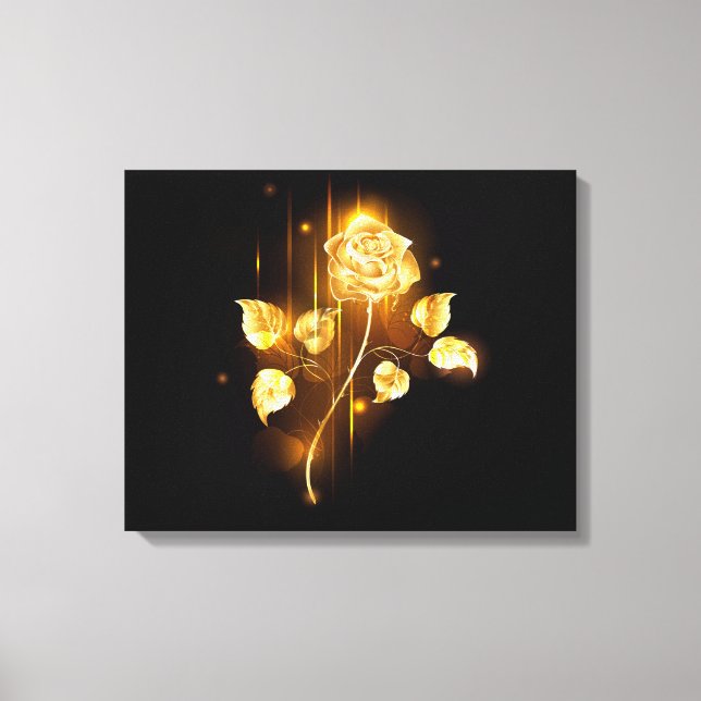 Goldene Rose (goldene Rose) Leinwanddruck (Vorderseite)