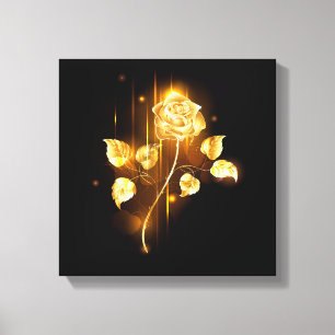Goldene Rose (goldene Rose) Leinwanddruck