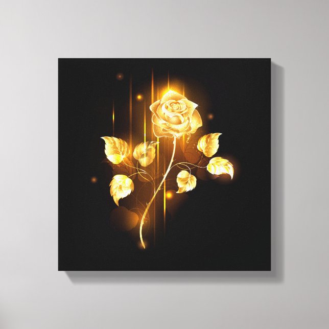 Goldene Rose (goldene Rose) Leinwanddruck (Vorderseite)