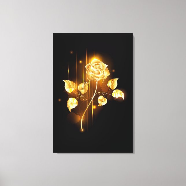 Goldene Rose (goldene Rose) Leinwanddruck (Vorderseite)