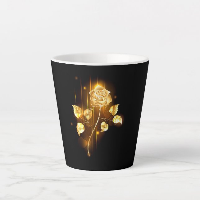 Goldene Rose (goldene Rose) Milchtasse (Vorderseite)