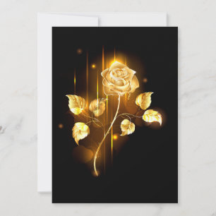 Goldene Rose (goldene Rose) Mitteilungskarte