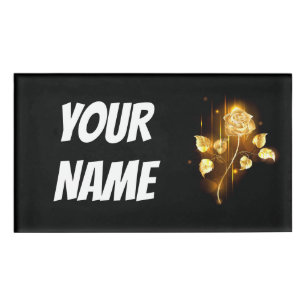 Goldene Rose (goldene Rose) Namenschild
