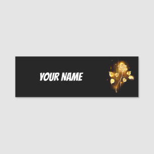 Goldene Rose (goldene Rose) Namensschild