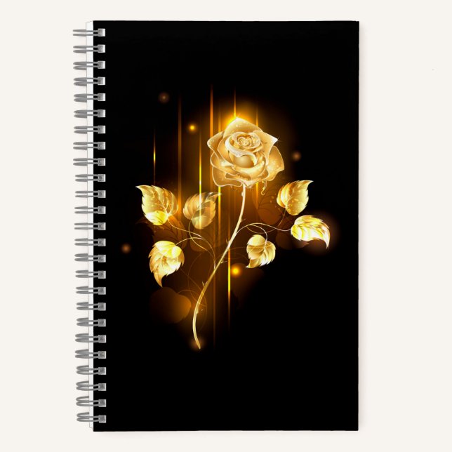 Goldene Rose (goldene Rose) Notizbuch (Vorderseite)