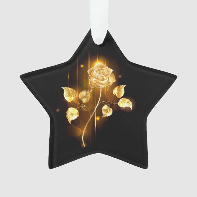 Goldene Rose (goldene Rose) Ornament (Vorderseite)