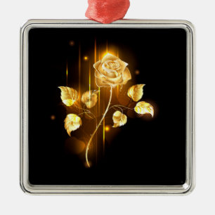Goldene Rose (goldene Rose) Ornament Aus Metall